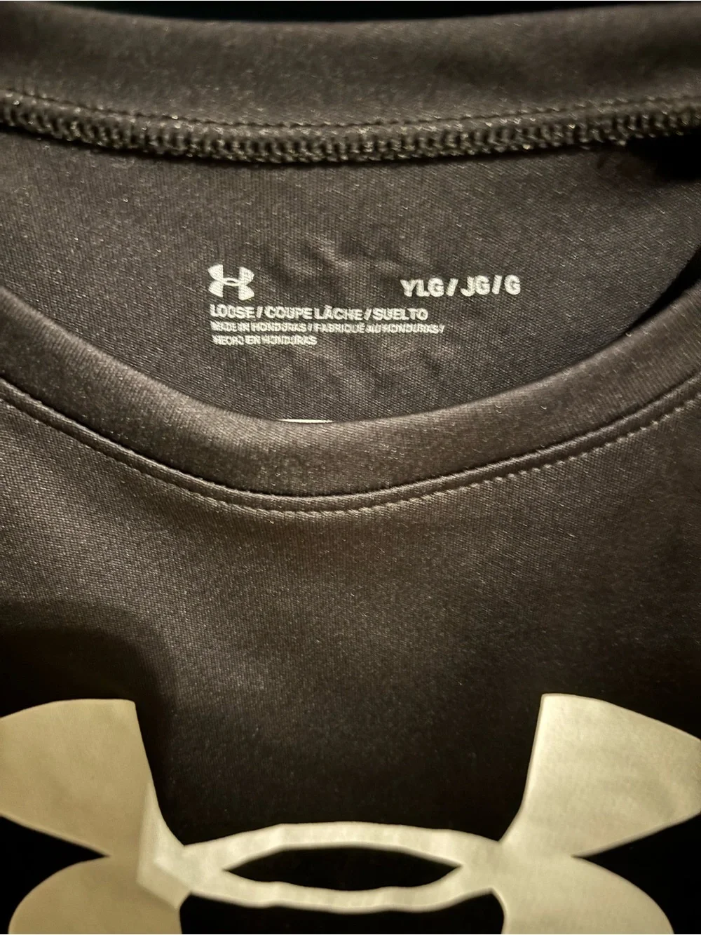 Under Armour UA Tech Textured Short Sleeve -Black- Youth Large MSRP 25$